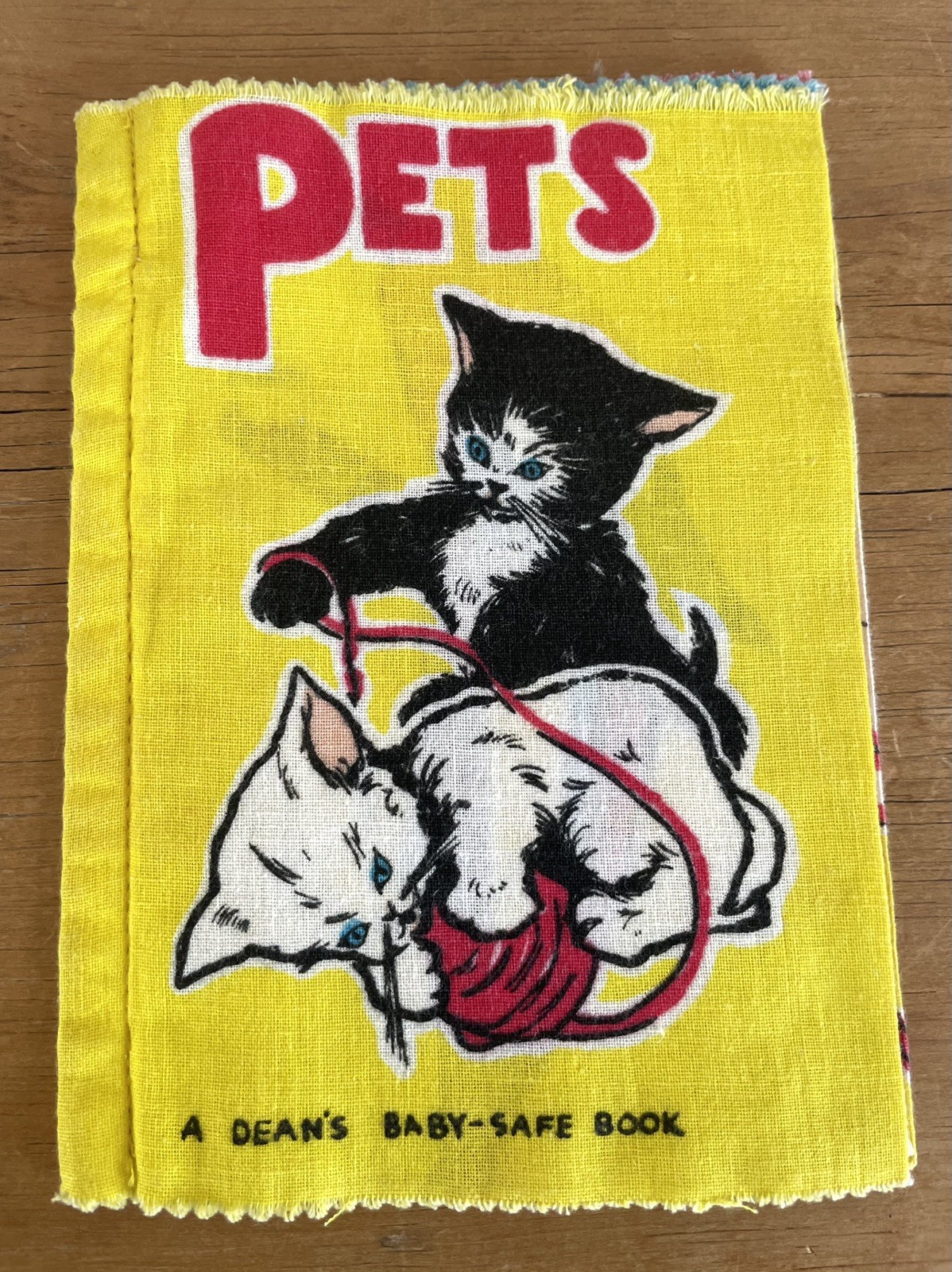 Antique Vintage Kitsch Dean’s Rag Books Animal Theme Baby Safe Book ‘My Pets’