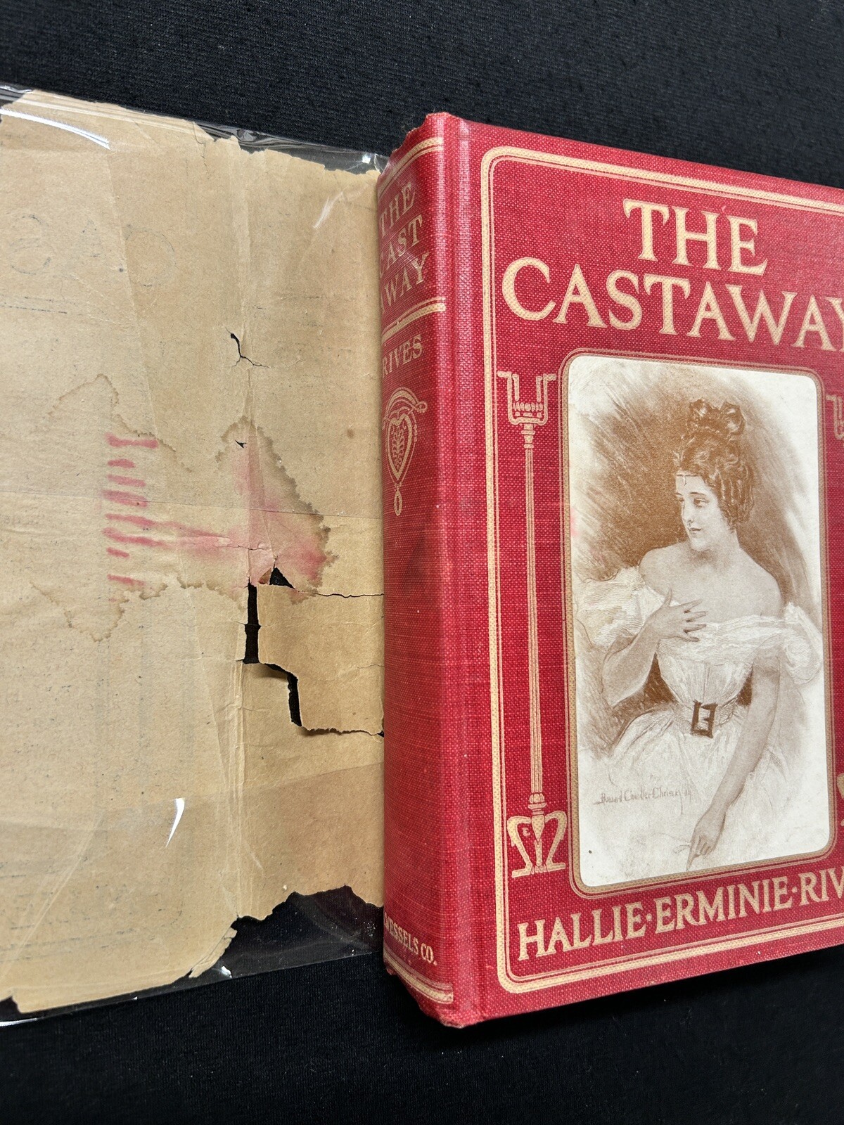 Hallie Erminie Rives THE CASTAWAY A, Wessels 1906 HCDJ Christy RARE JACKET