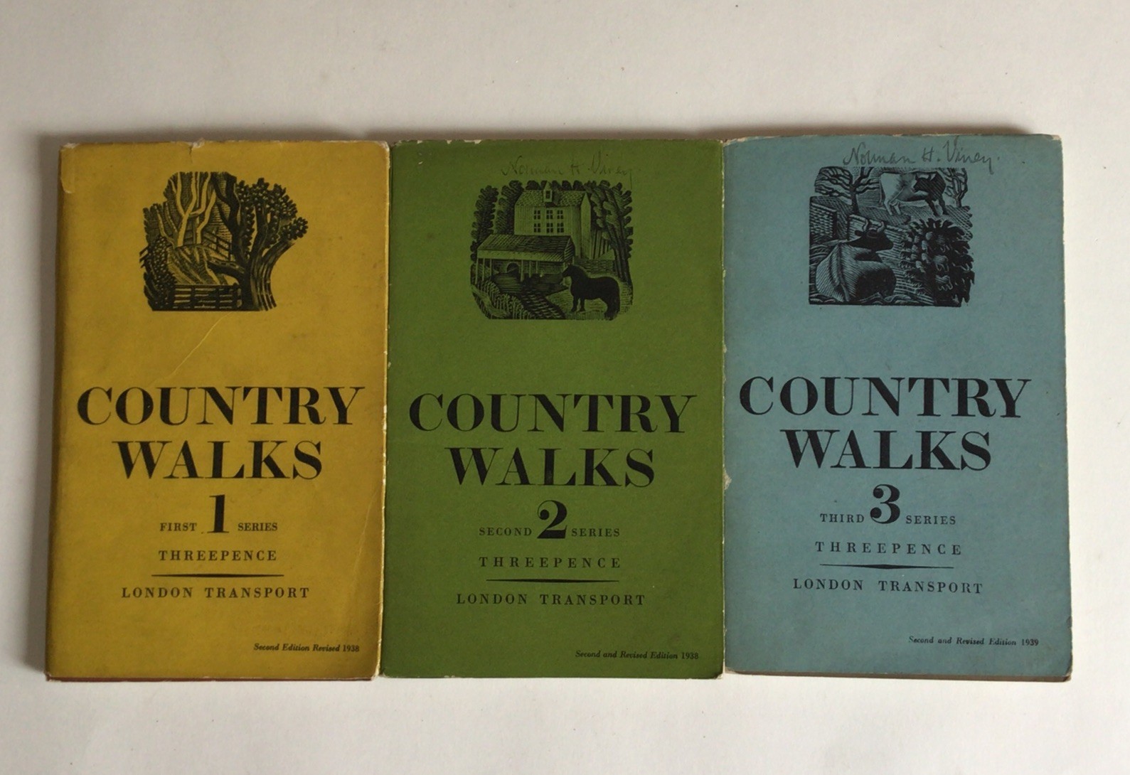 Country Walks London Transport (3 vols) by Charles White | Eric Ravilious illust