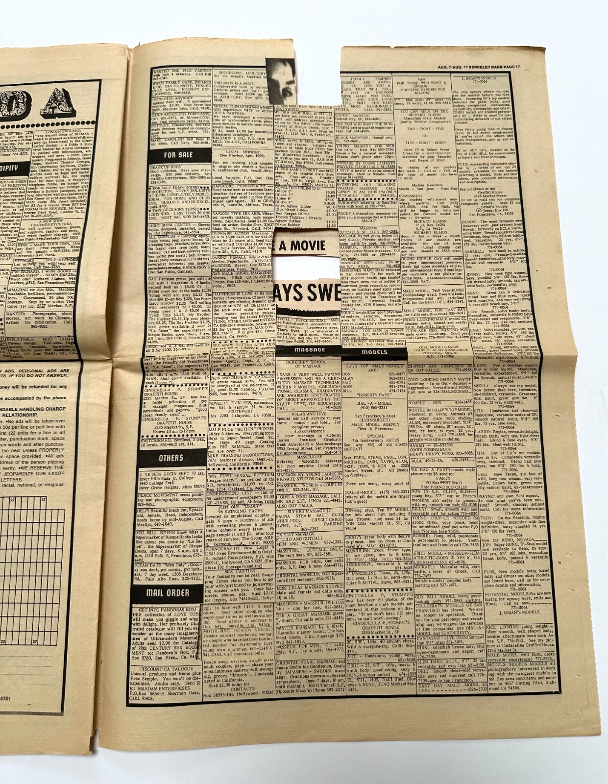 BERKELEY BARB Underground Newspaper – Aug 1970 – „Huey Comes Out Fighting“ CA