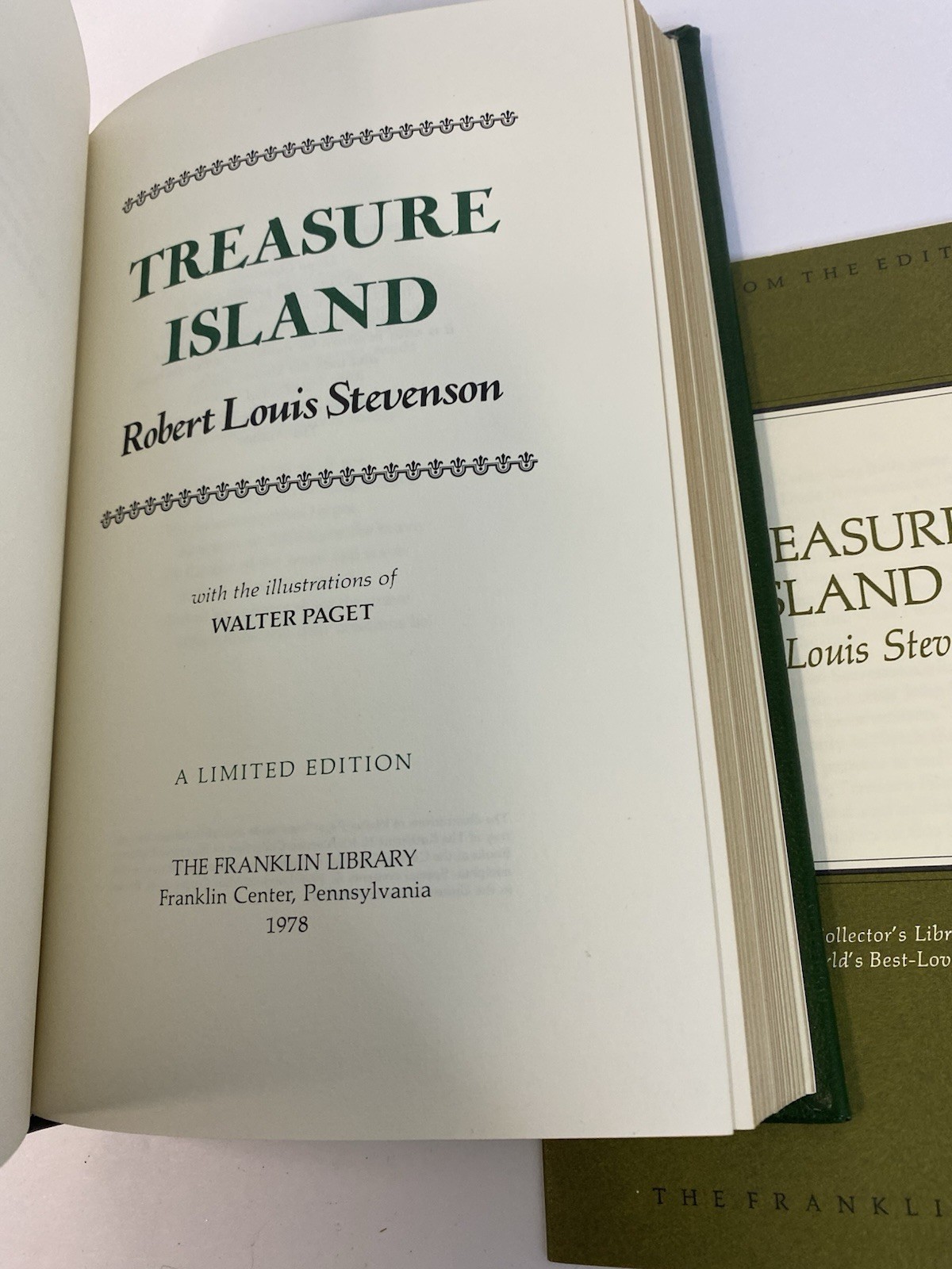 Franklin Library Treasure Island Robert Louis Stevenson Best-Loved Books