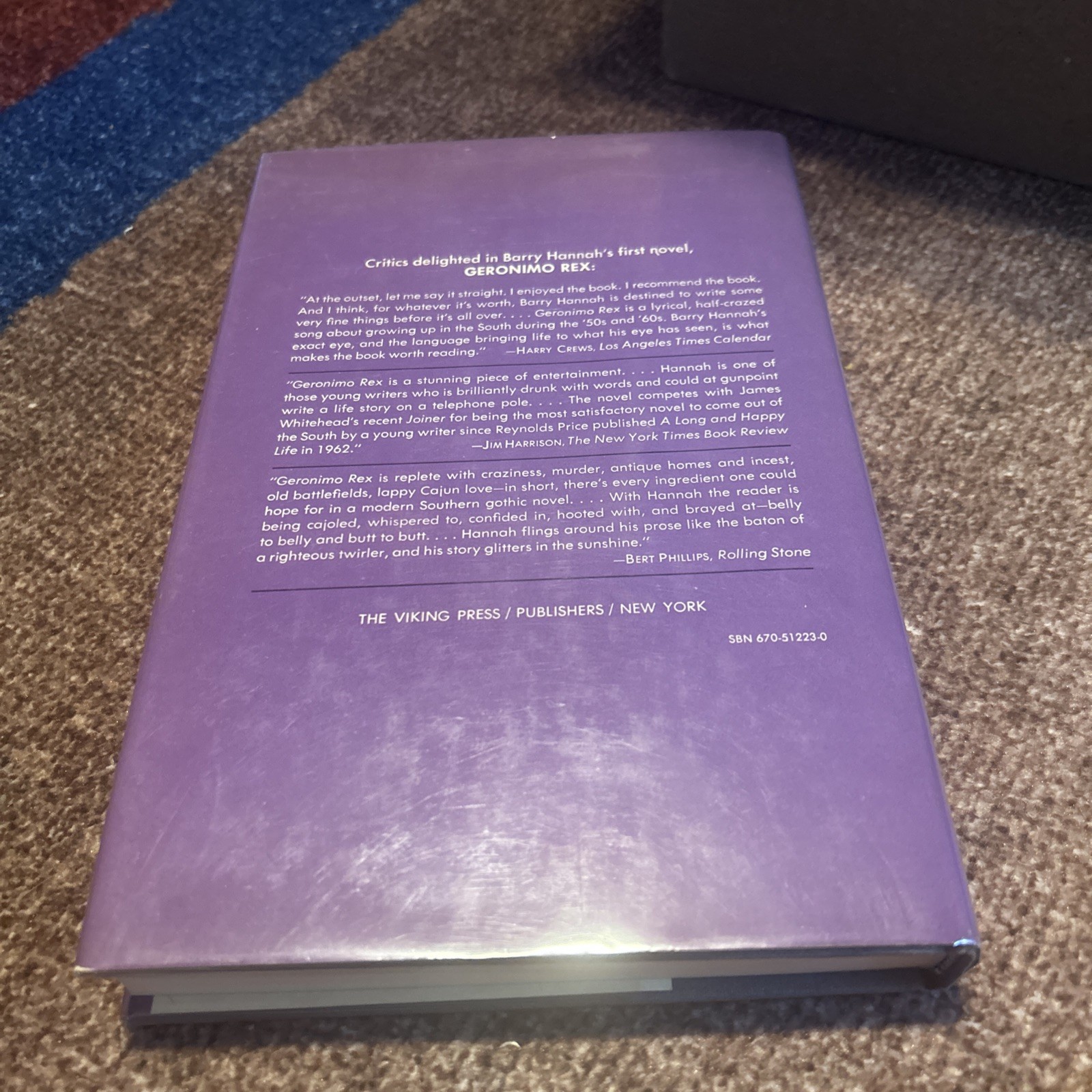 NIGHTWATCHMEN – SIGNED by Barry Hannah – 1ST EDITION – The Viking Press, 1973