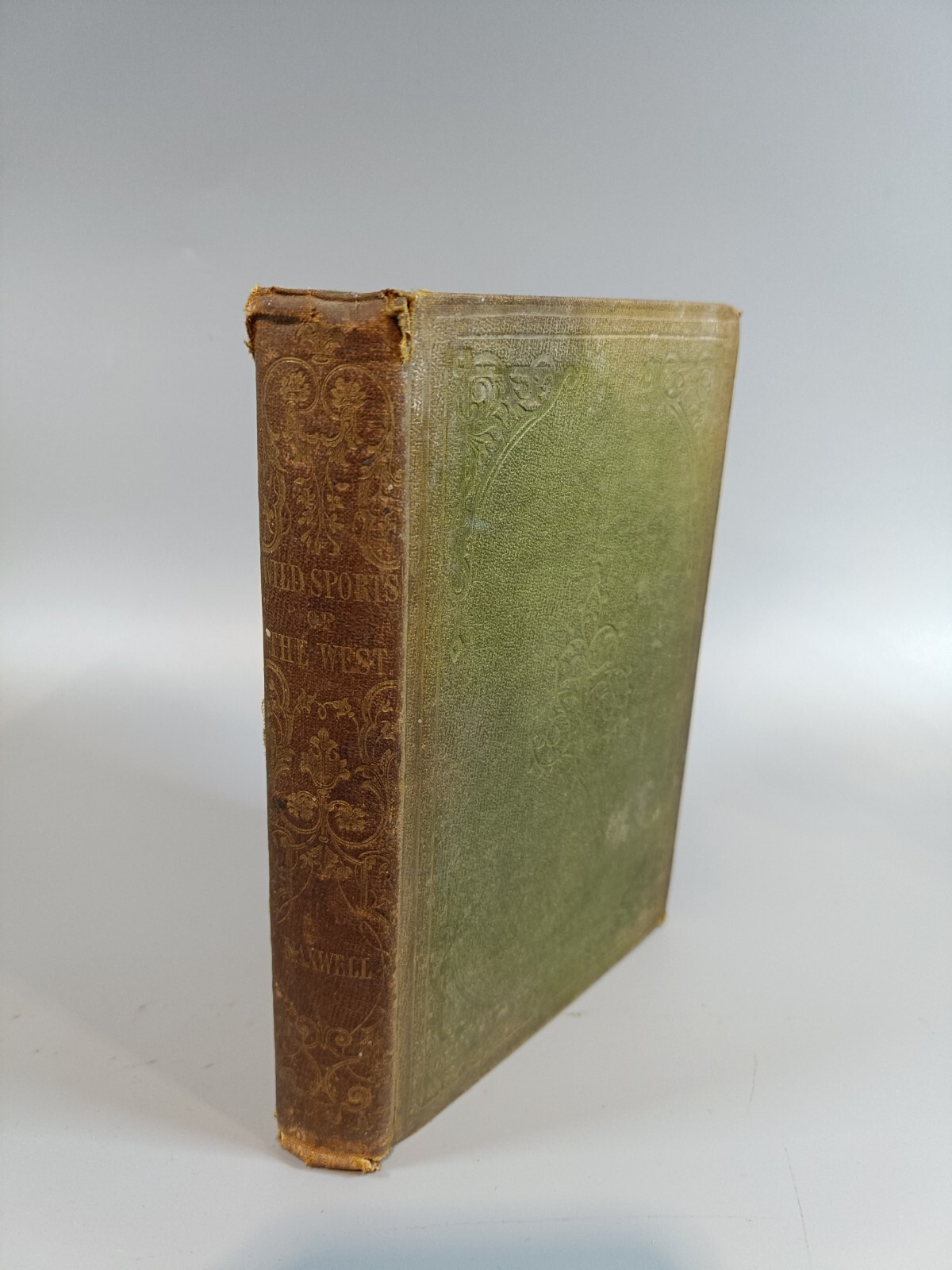 Wild Sports of the West New Edition 1850 Maxwell Antique Book for Restoration