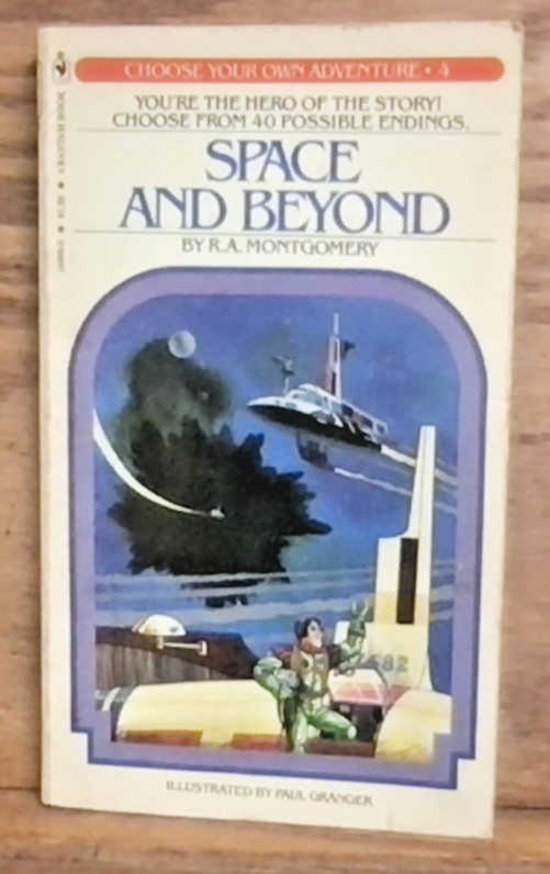 Space and Beyond Paperback by R. A. Montgomery Printed 1980 Still Good Condition