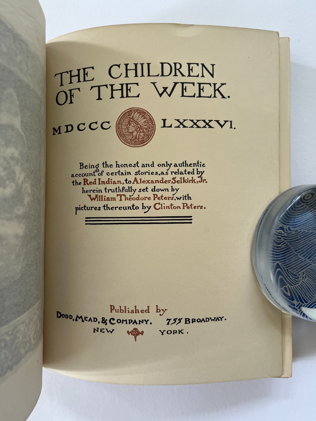 1886 CHILDREN OF THE WEEK ~ William Theodore Peters, Clinton Peters, illustrated