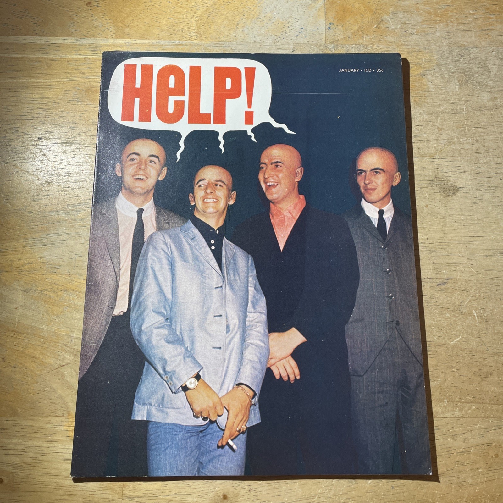 1965 Help! Magazine – Bald Beatles Cover Ultra Rare Unread!! January 1965 Issue