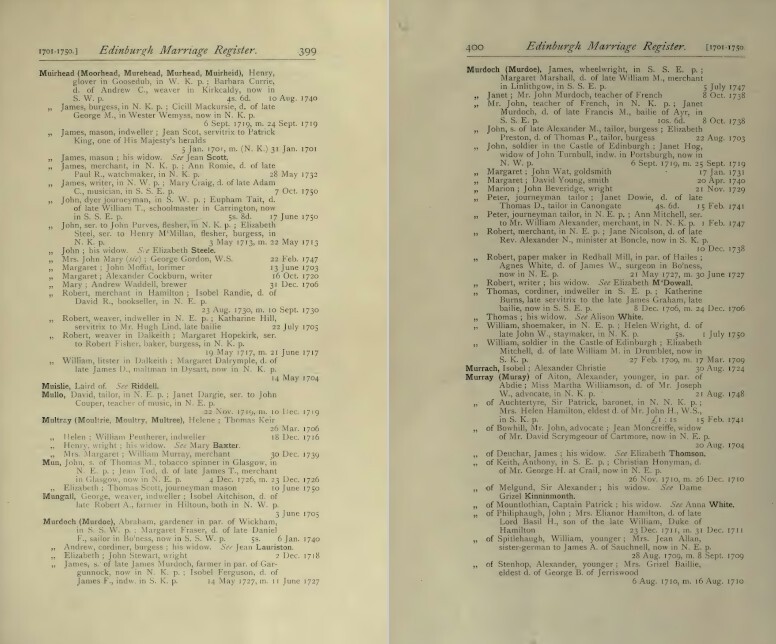 Scotland Scottish Records – Birth Marriage Death Burials – 52 Old Volumes on USB