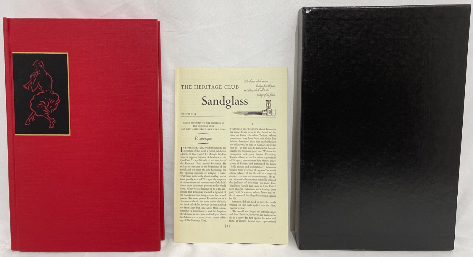 The Satyricon Of Petronius, The Heritage Press Book W/Slipcase & Sandglass