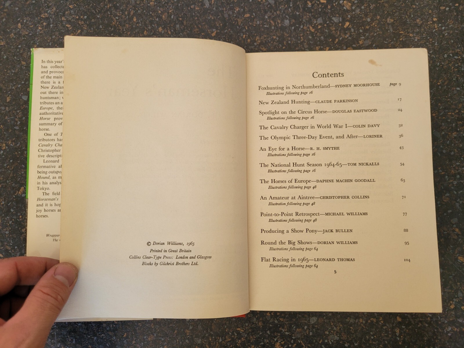3 x The Horseman’s Year Books 1962, 1965 & 1966 , Hardback Dorian Williams