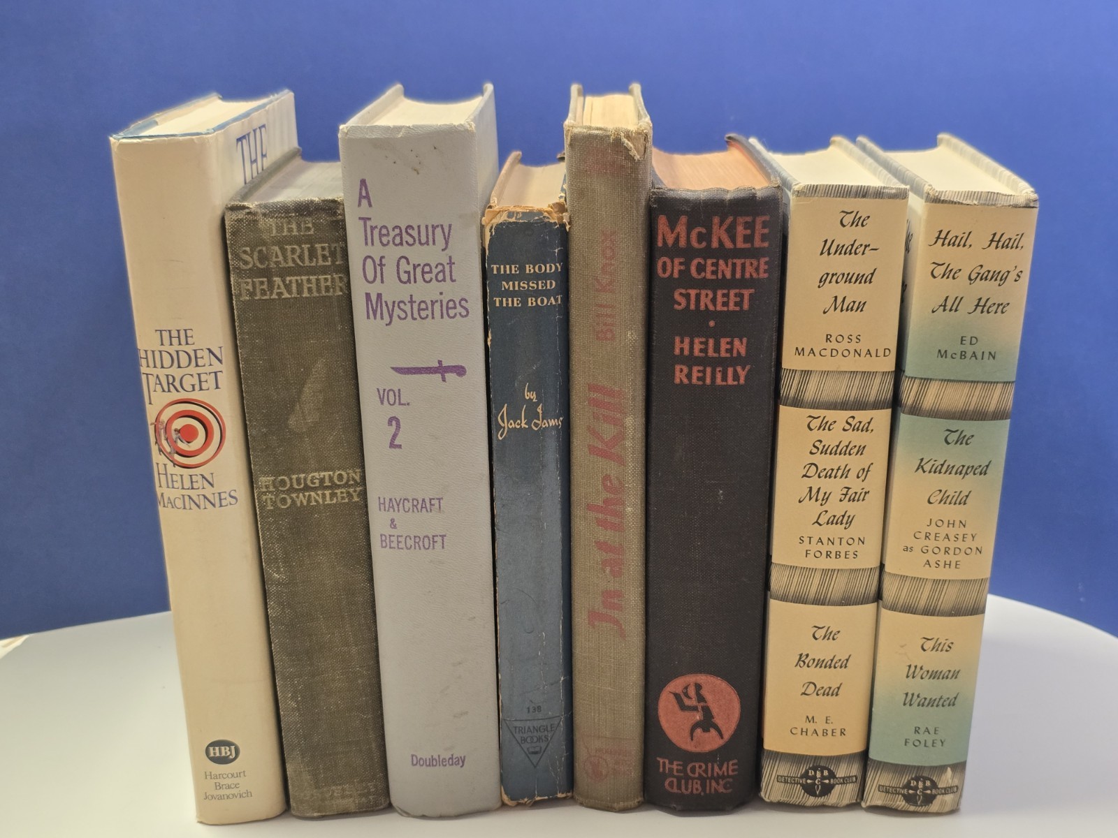 Lot of 8 Vintage Hardcover Books MacInnes Reilly Mystery Chaber Foley