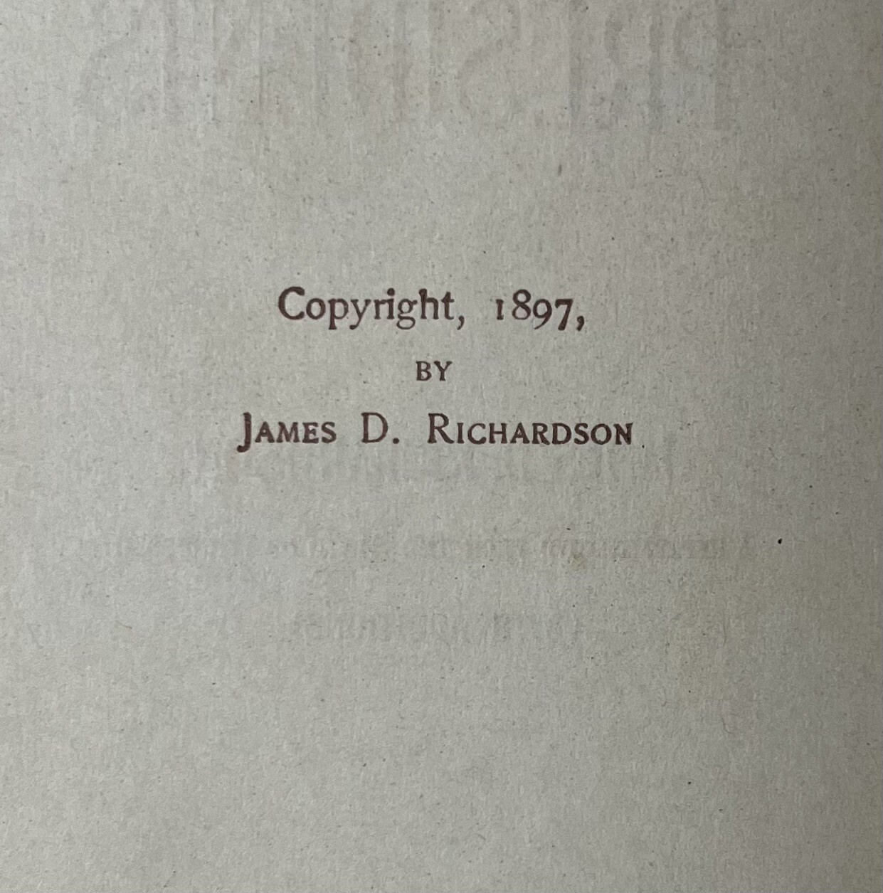Compilation of the Messages & Papers of the Presidents, v 1—Washington—Madison