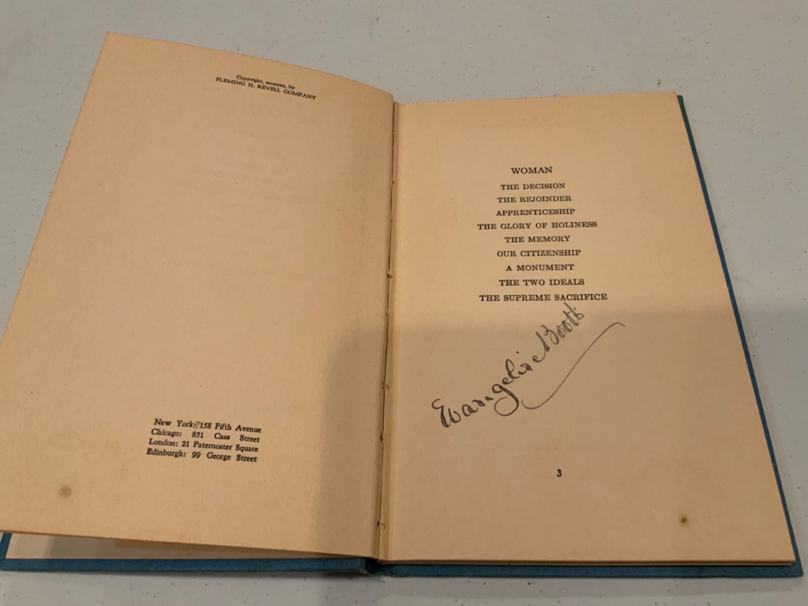Woman By Evangeline Booth Autographed Hardcover Rare Free Ship