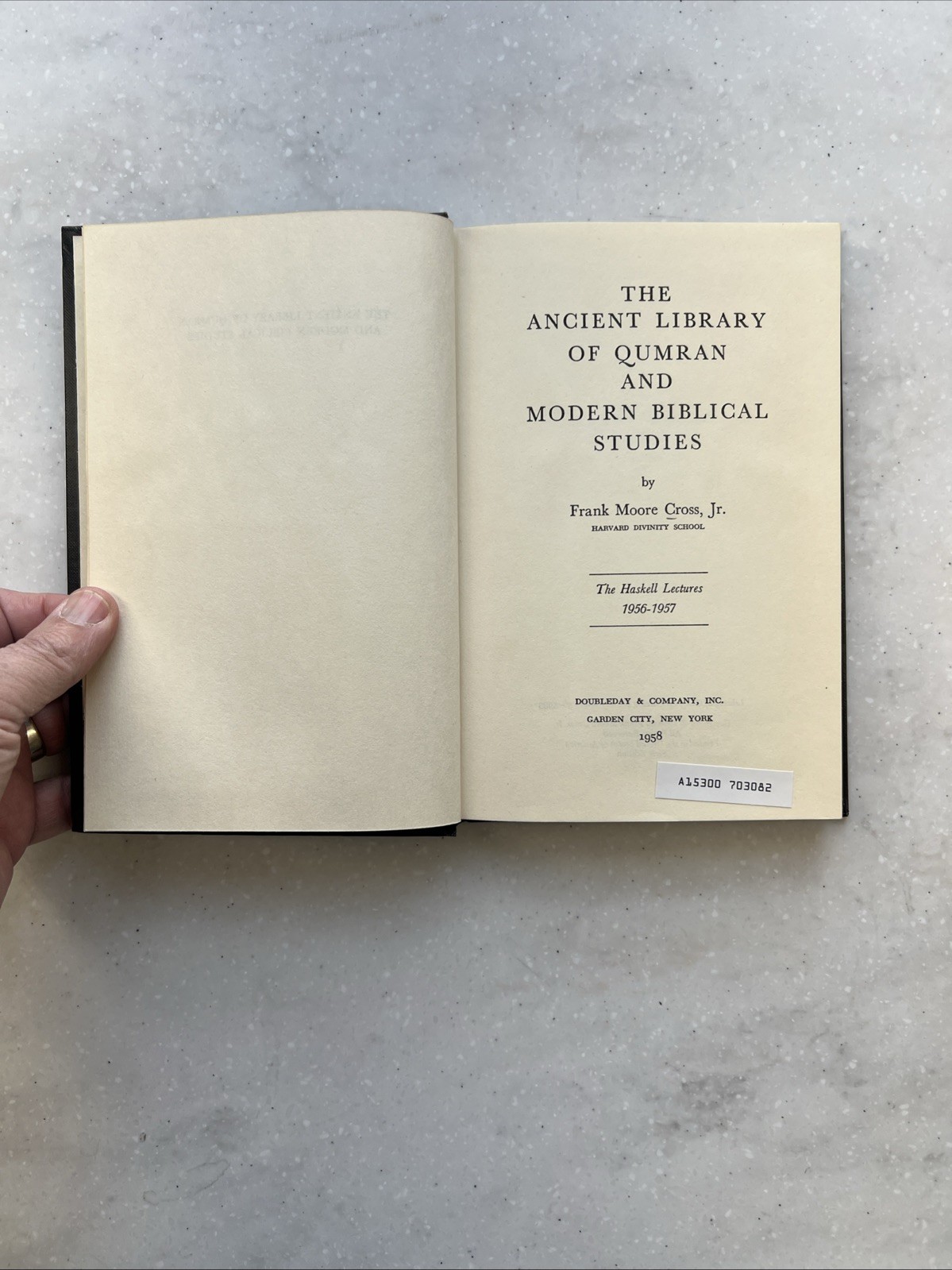 Frank Moore Cross | Ancient Library of Qumran … | First Edition 1958 HC Ex-Lib
