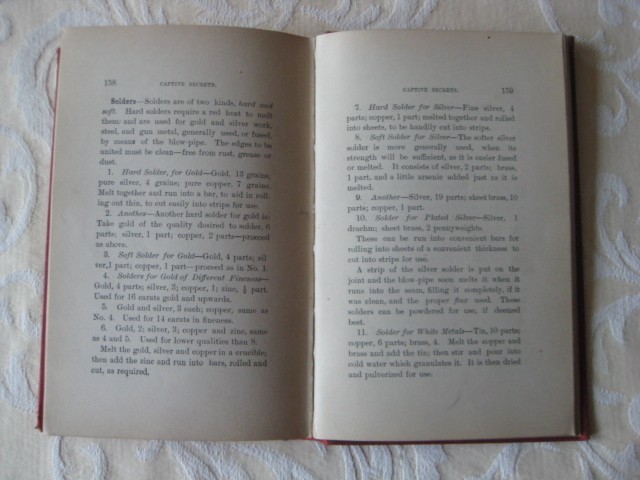 Antique Advertisement Book Captive Secrets 500 Favorite Formulas Collection