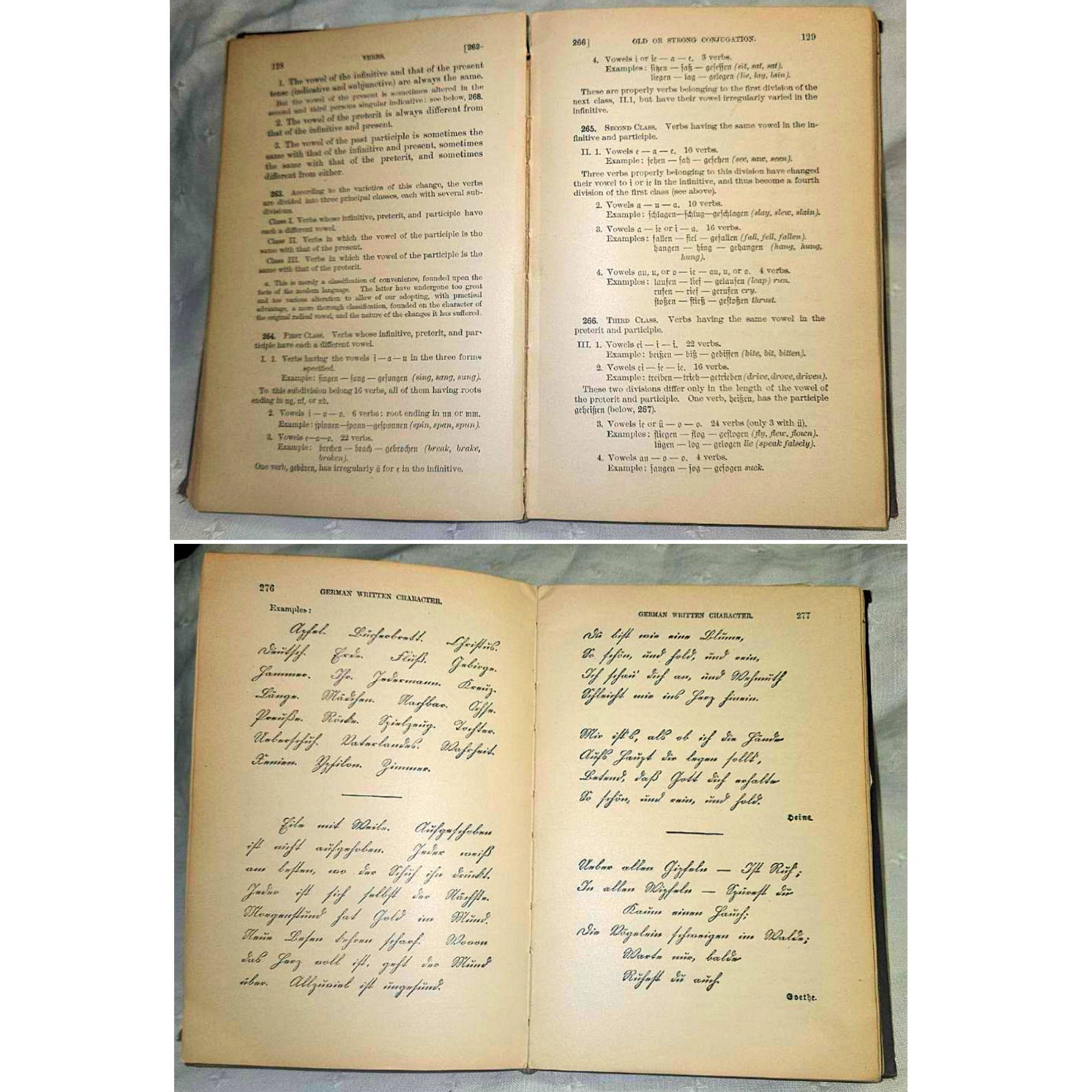 1888 A Compendious German Grammar William D Whitney Hard to Find Antique