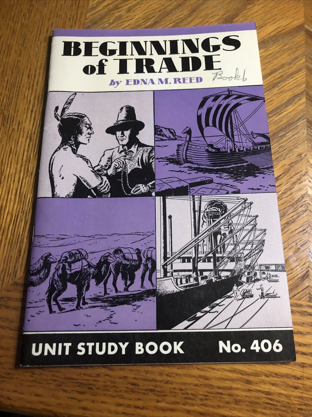 Beginings of Trade by Edna M Reed Unit Study Book 406 1940 Educational Book Vtg