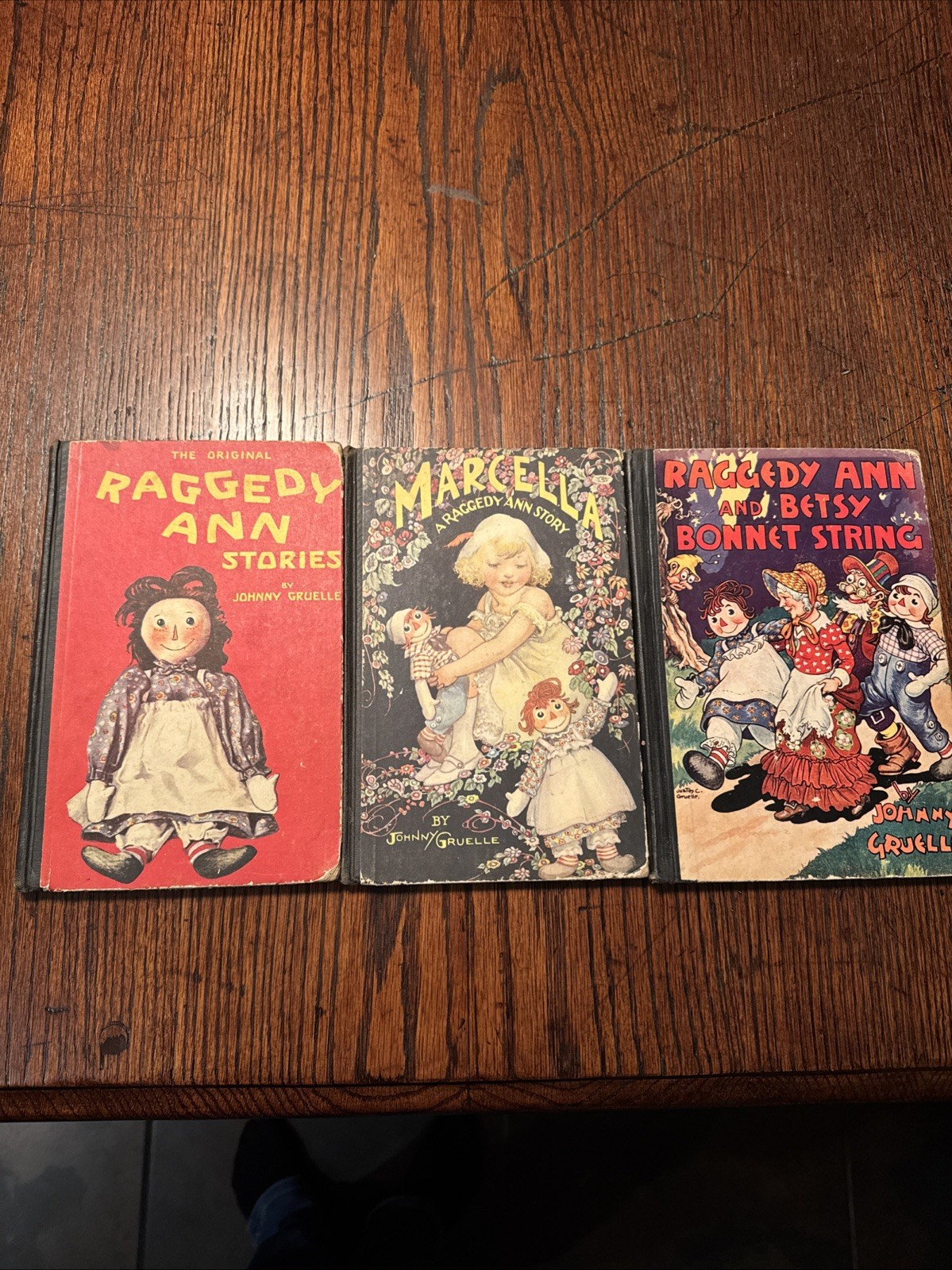 Raggedy Ann & Andy Book Lot of 3 Books Johnny Gruelle-1940’s-Stories VINTAGE