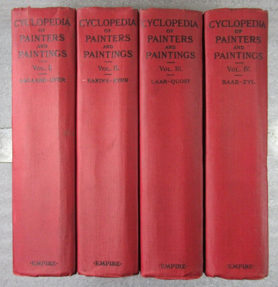 1927 Cyclopedia of PAINTERS and PAINTINGS 4 Vol Set – John Denison Champlin