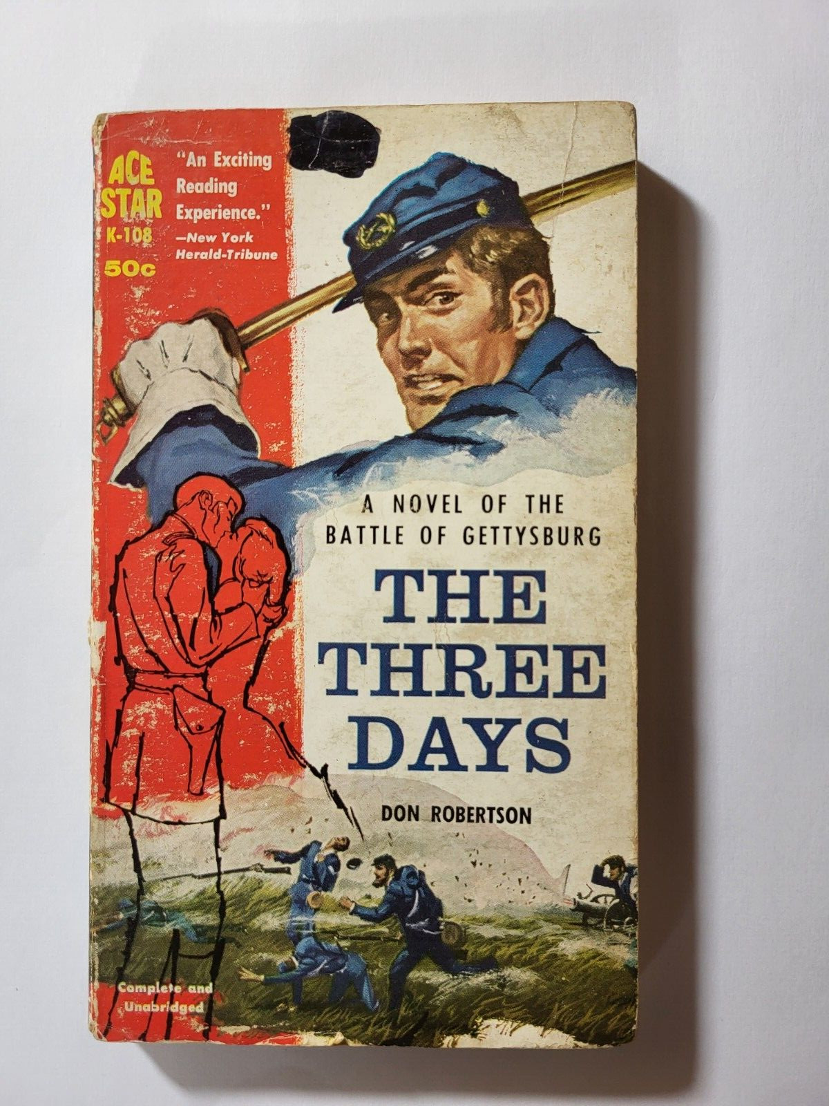 The Three Days by Don Robertson 1959 Ace K-108 Civil War Gettysburg Paperback