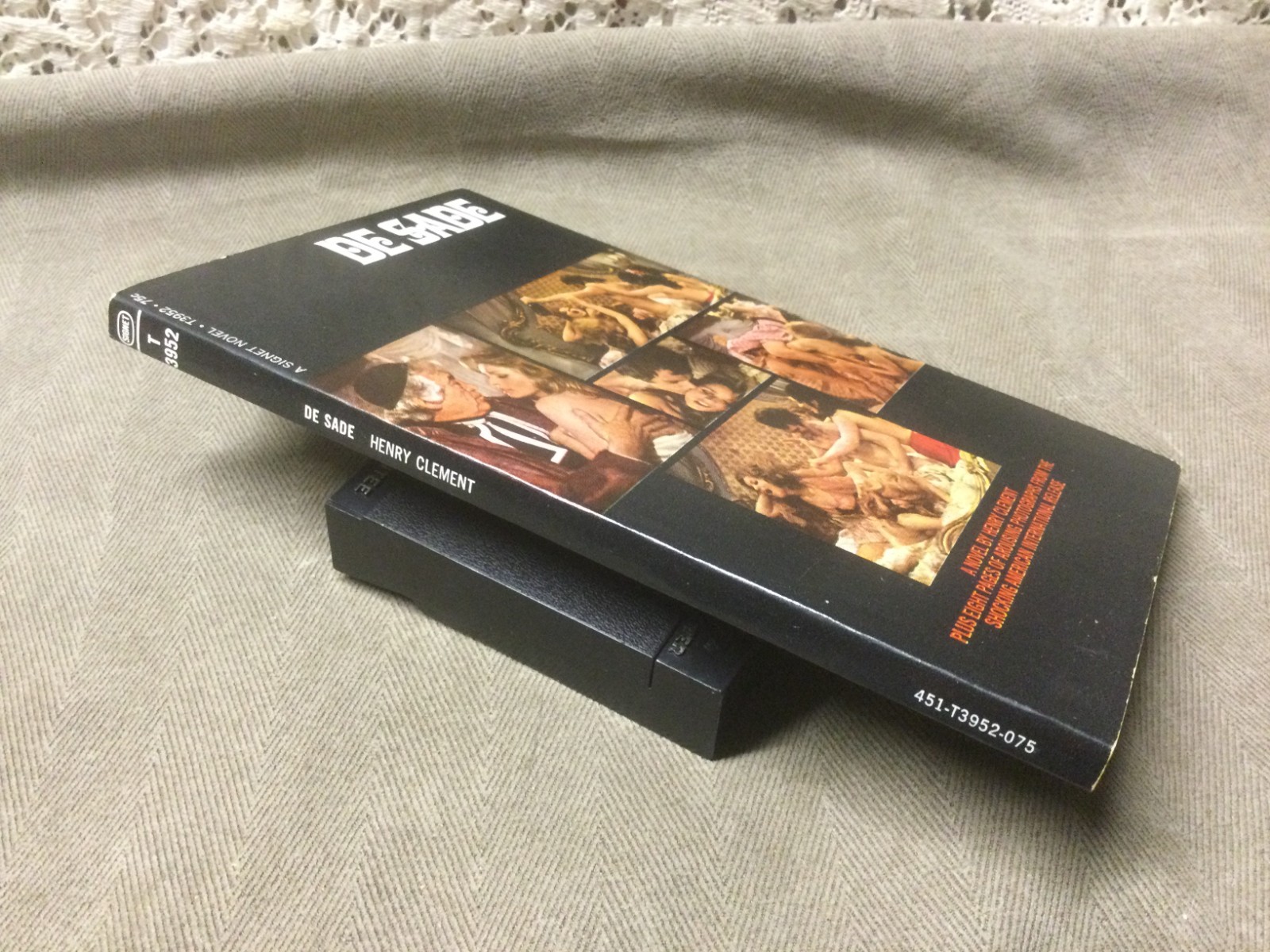 1969 1st PRINT, SIGNET, DE SADE by HENRY CLEMENT, +8 PAGES OF SHOCKING PHOTOS