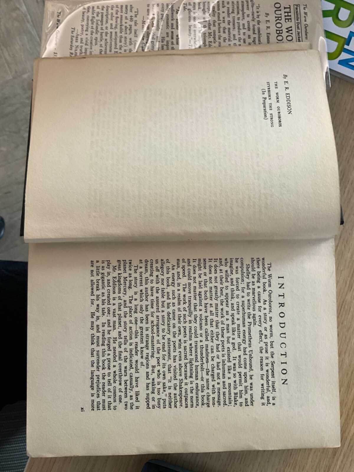 E.R. Edison – The Worm Ouroboros – 1926 1st US edition, hardback, dust jacket.