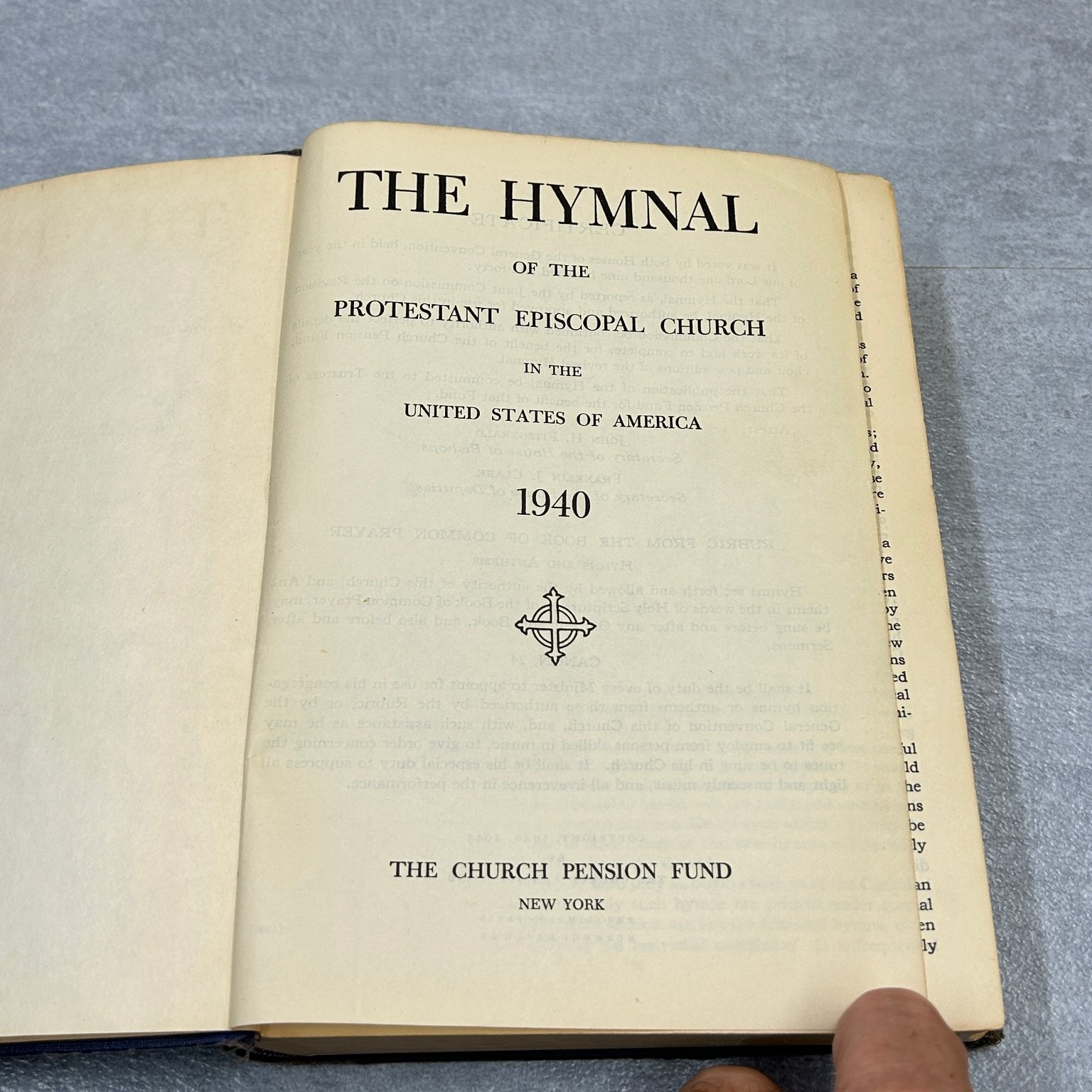 The Hymnal 1940 Protestant Episcopal Church Hardcover Hymns Music