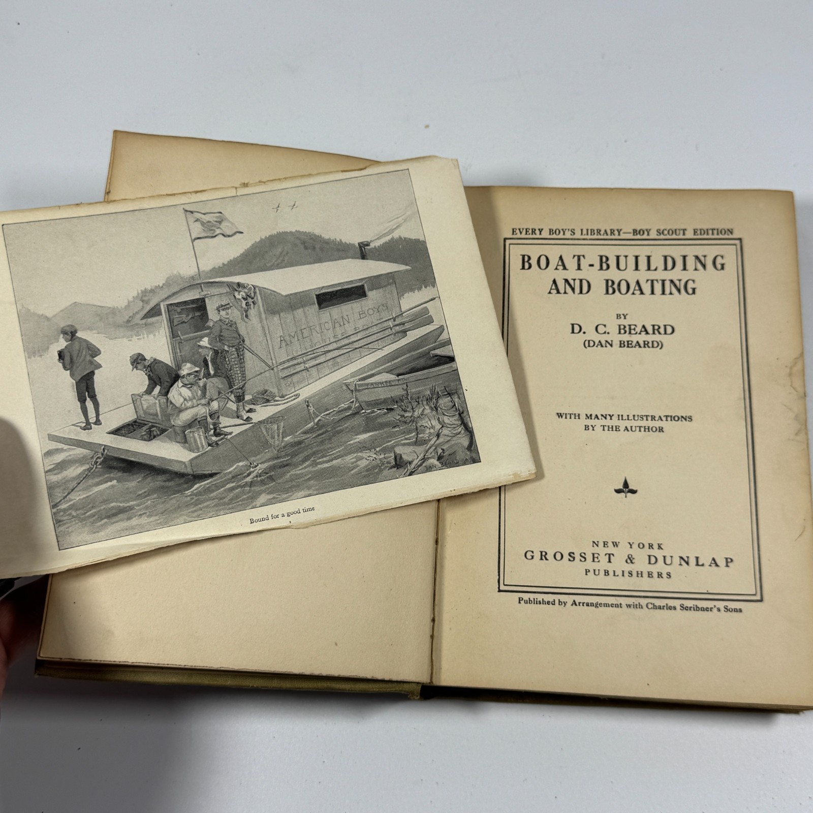 Boat-Building and Boating by D. C. Beard 1911 Hardcover Boy Scout Edition
