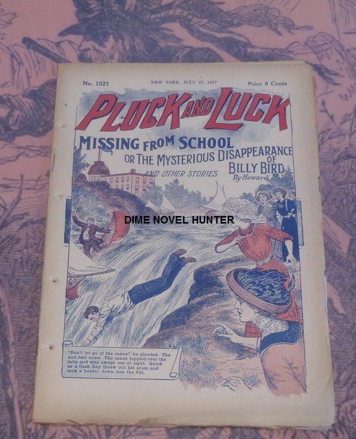 PLUCK AND LUCK #1521 GREAT COVER FRANK TOUSEY DIME NOVEL