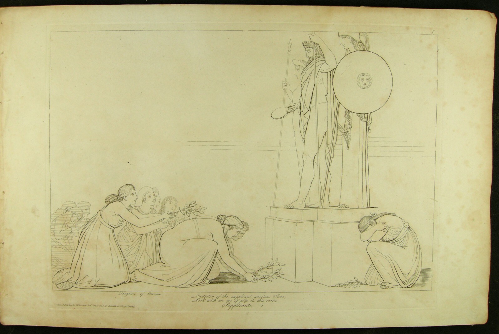 1795 FLAXMAN – PIROLI COMPOSITIONS TRAGEDIES AESCHYLUS – (31) PLATES – 1st ISSUE
