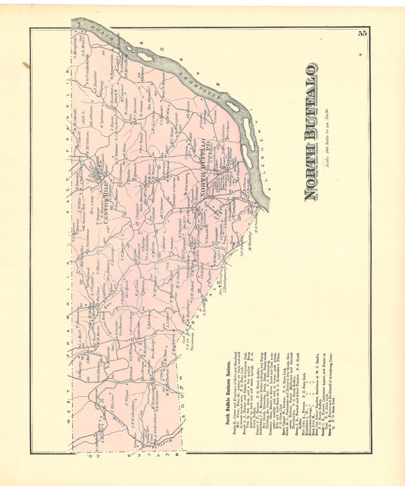 Atlas Armstrong County (PA,Pennsylvania,Genealogy): 1876 (Original)