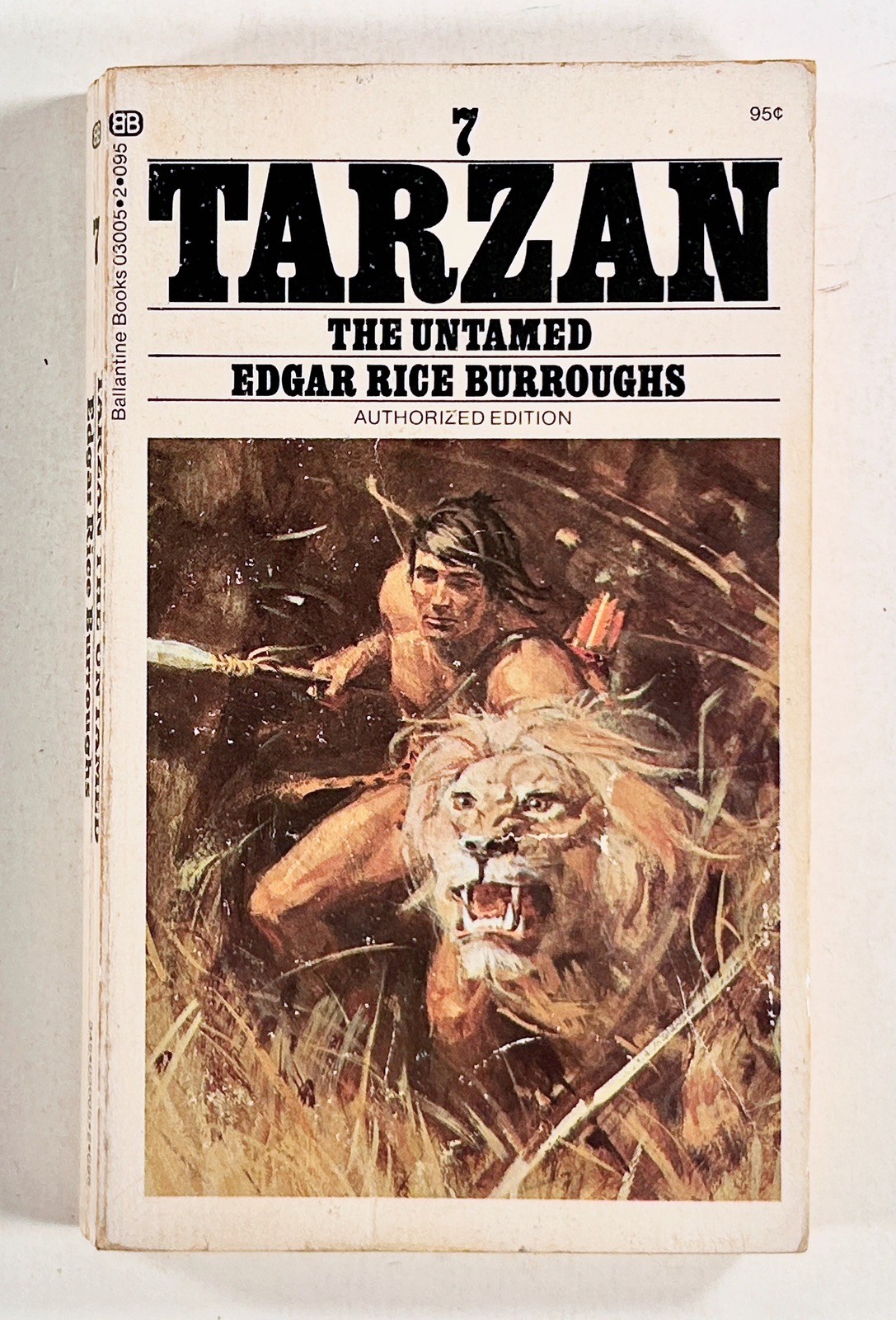 1972 Edgar Rice Burroughs TARZAN THE UNTAMED adventure novel #7 BALLANTINE pb