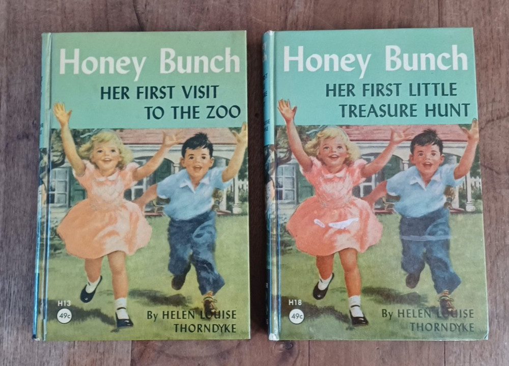 Pair of Vintage Honey Bunch Hardcover Books by Helen Louise Thorndyke H13 & H18