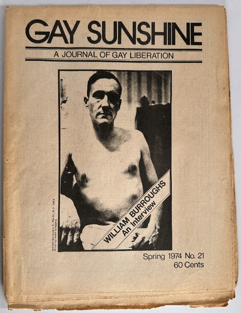Gay Sunshine, A Journal of Gay Liberation Spring 1974, No 21 Featuring William..