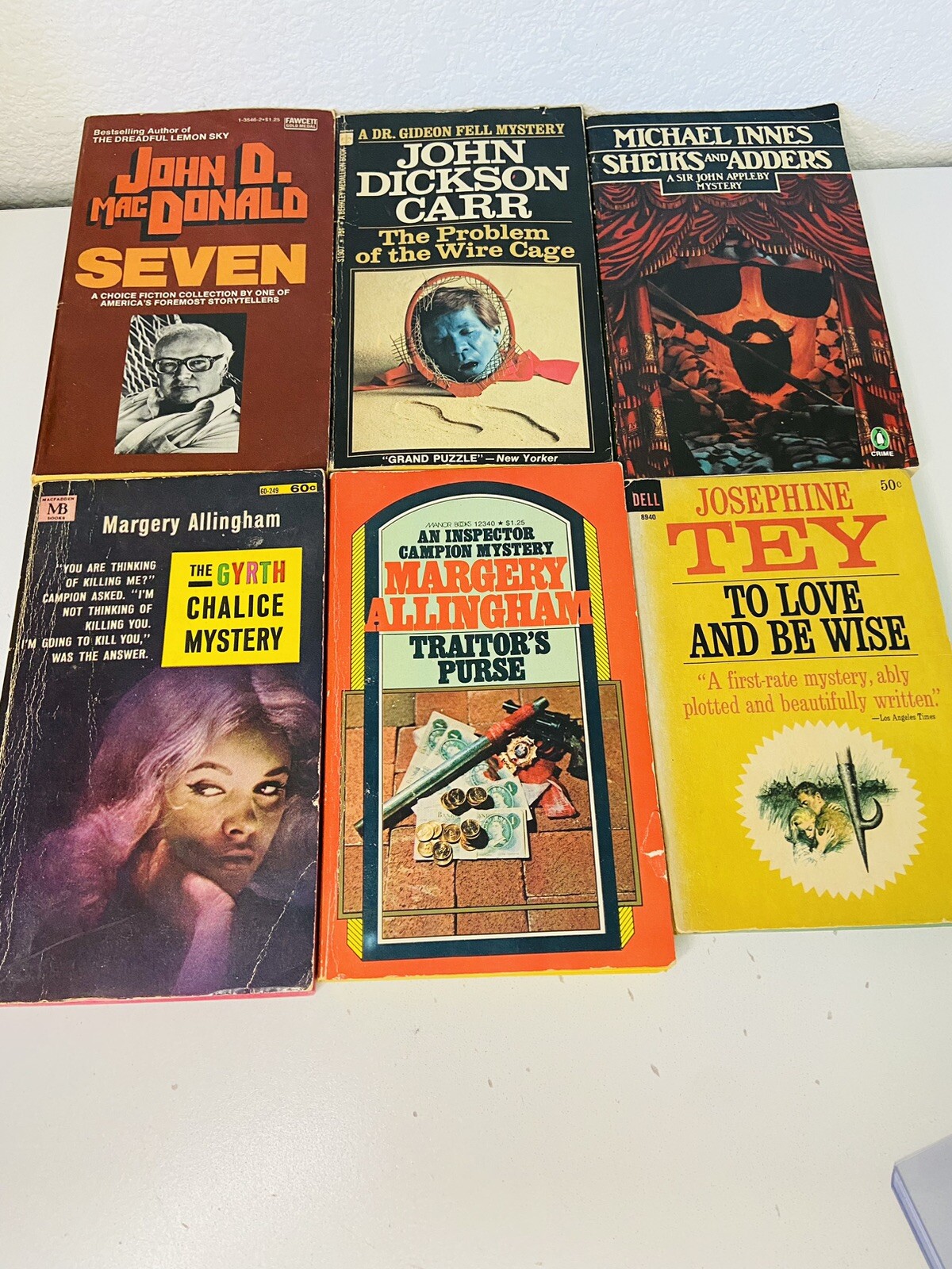 Vintage Fiction Murder Mystery Paperback Book Stack Lot of 14 Thriller Suspense