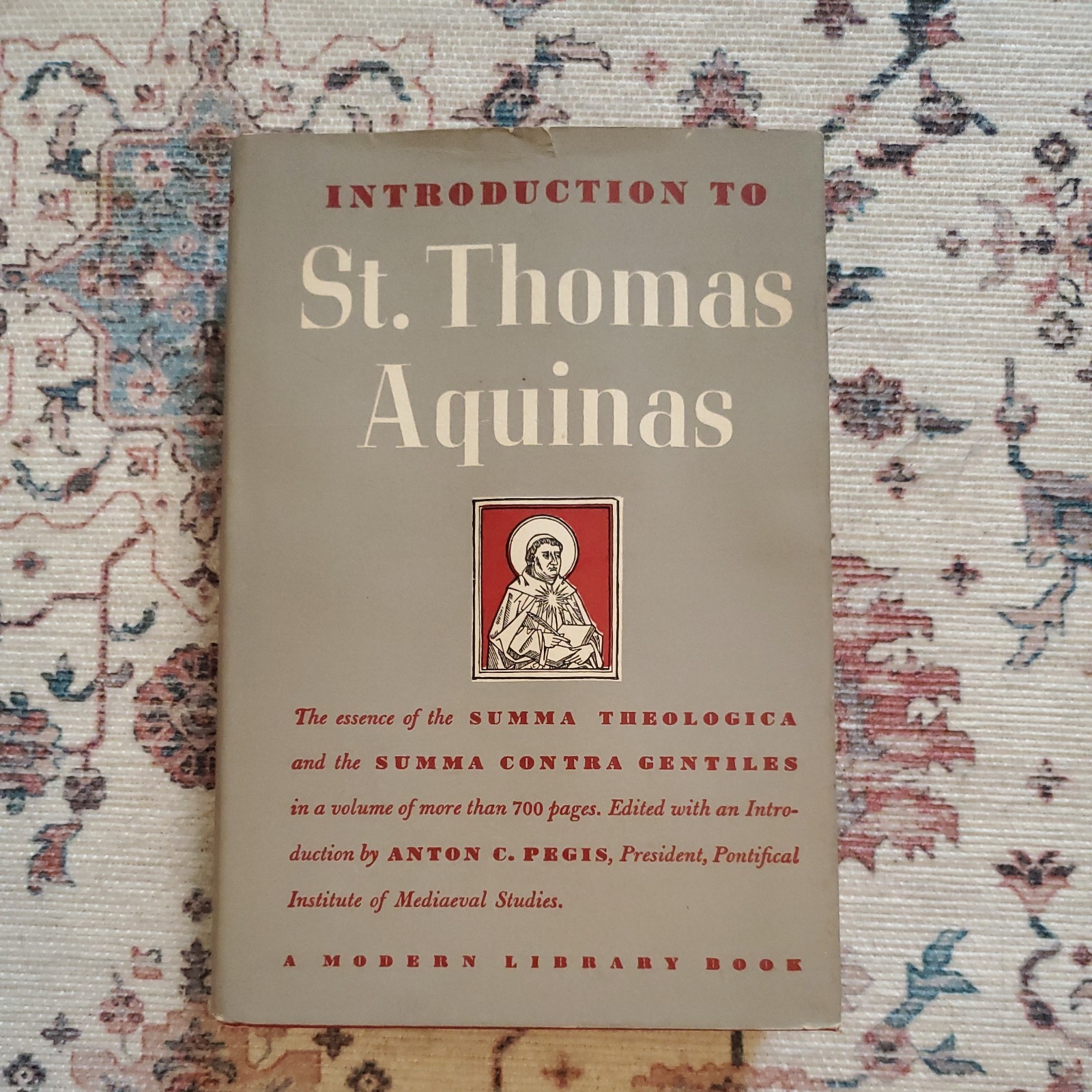 Introduction to St Thomas Aquinas Modern Library 1948 HC DJ Book First Edition