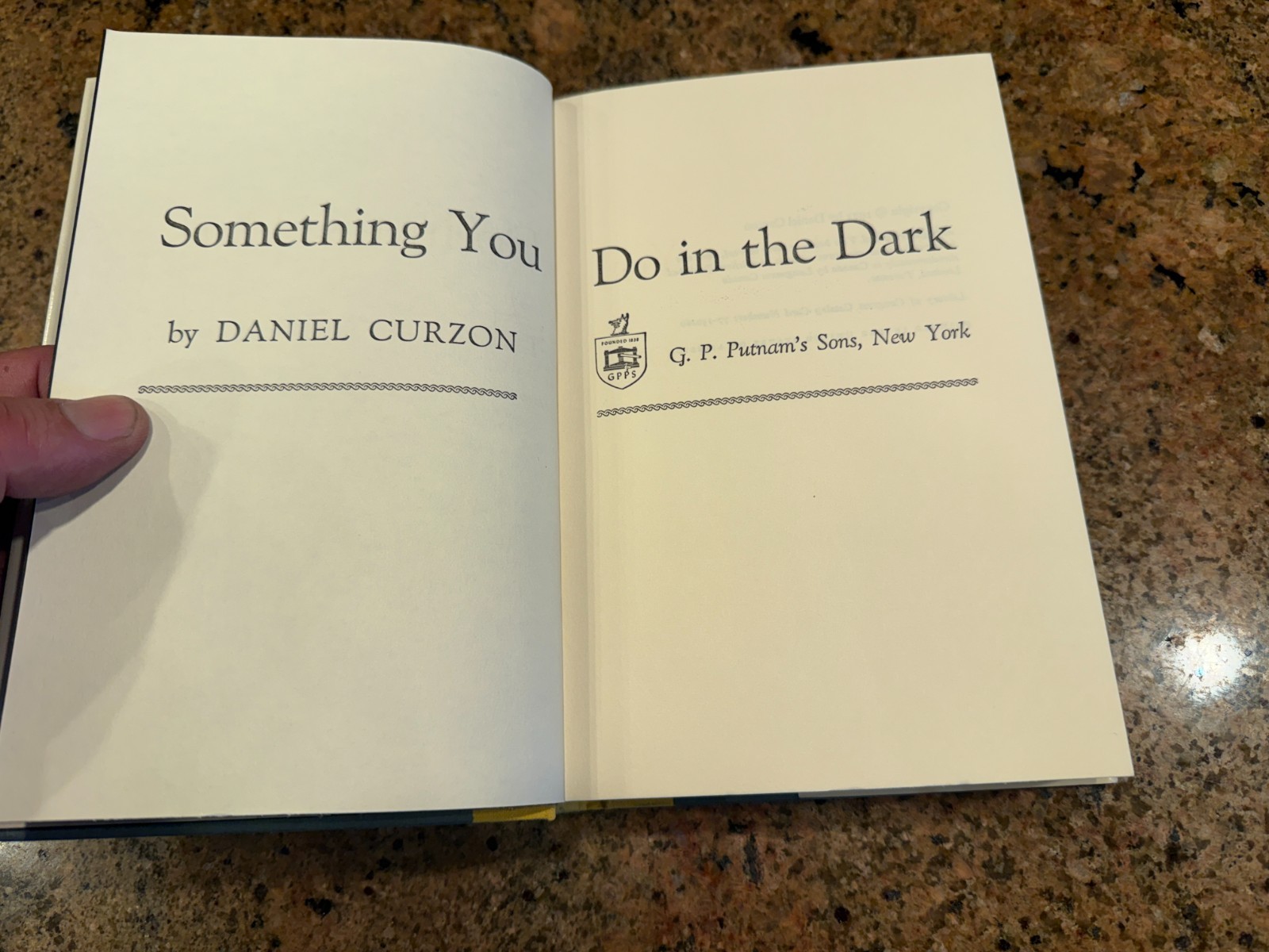Dan Curzon / Something You Do in the Dark 1st Edition 1971