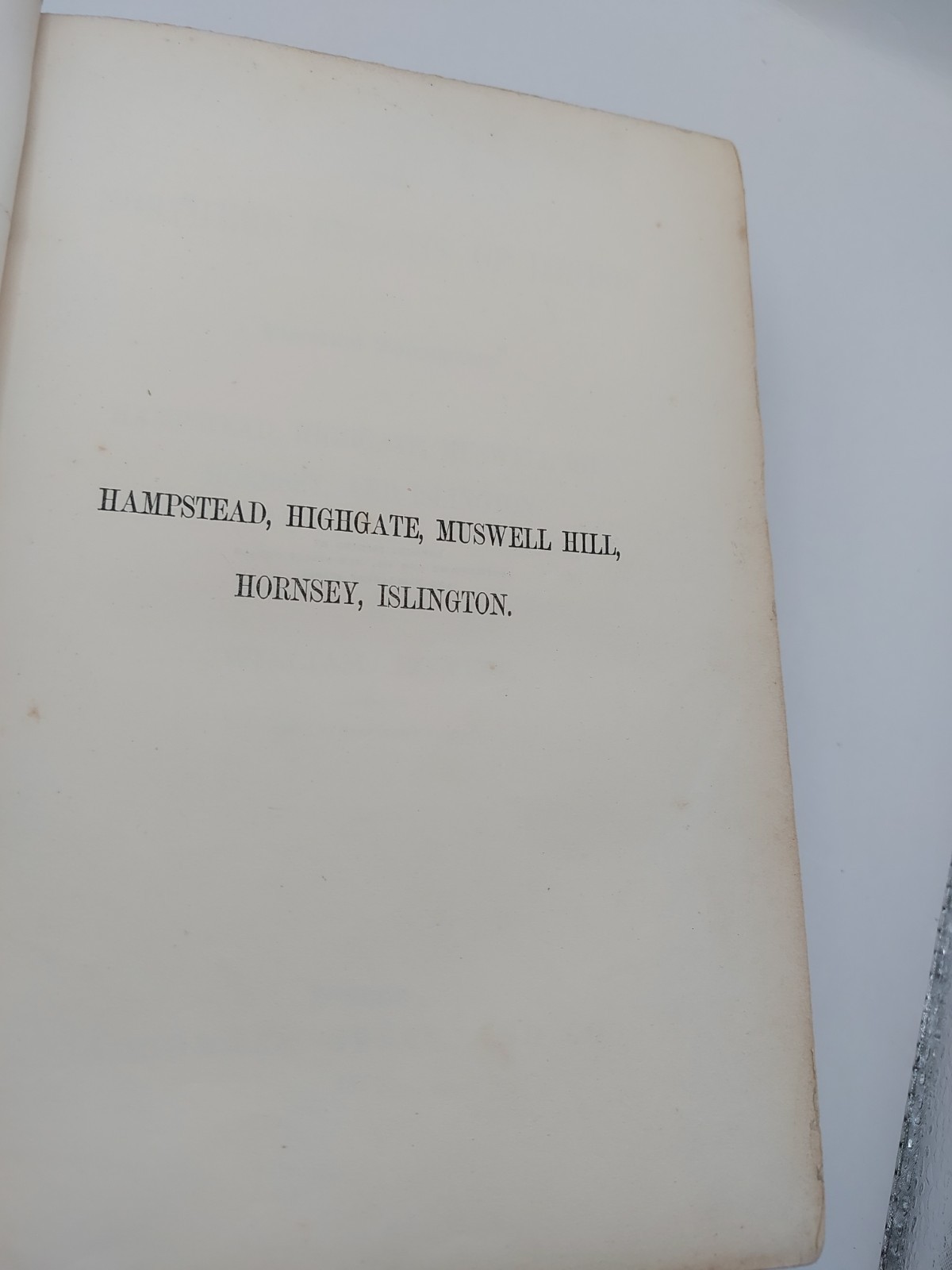 1869 The Northern Heights of London by William Howitt First Edition
