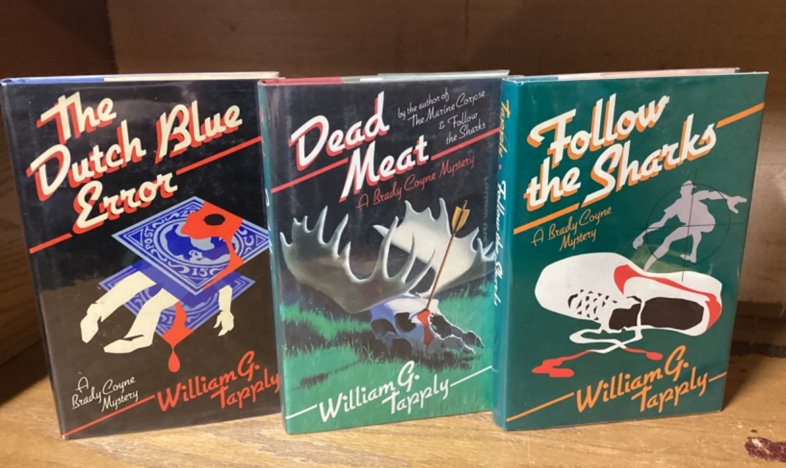 SIGNED 1984-87 3 Brady Coyne Mystery Books – William G. Tapply – See Below