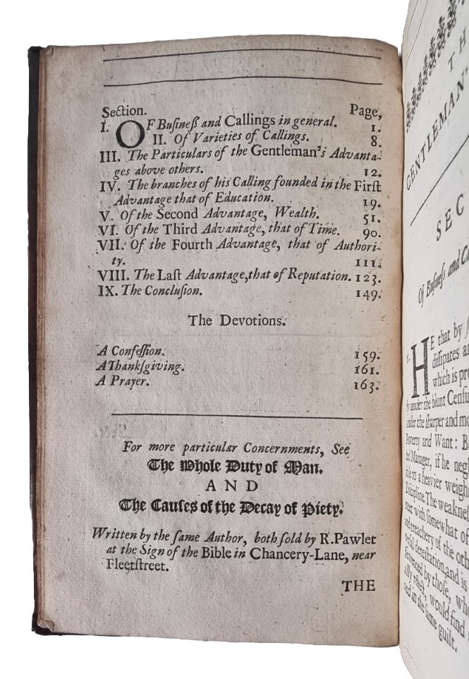 The GENTLEMAN’s CALLING / Richard Allestree / 1682 / Bible Theology Christianity
