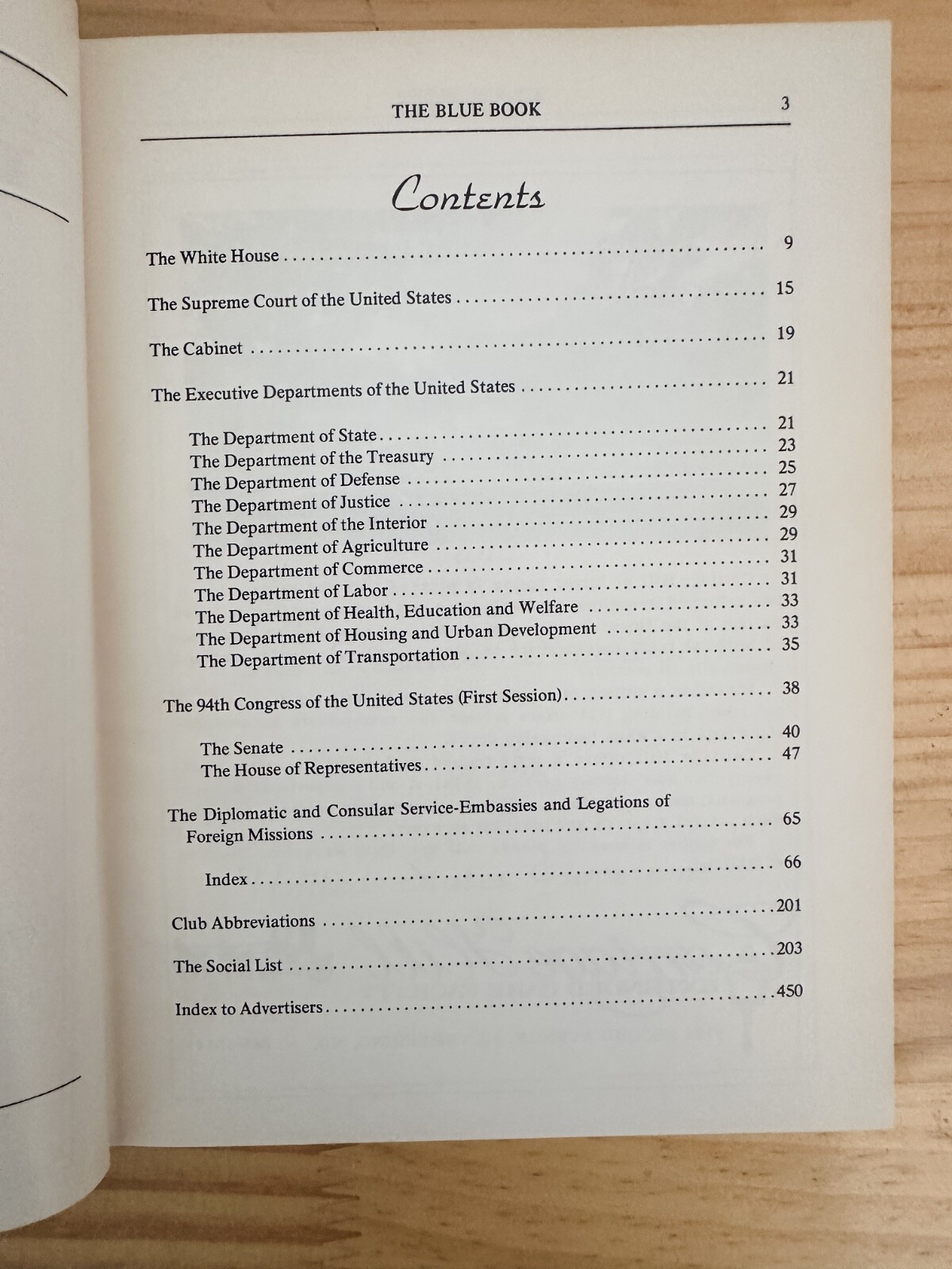 The Blue Book Washington DC 1976 The Elite Society Register
