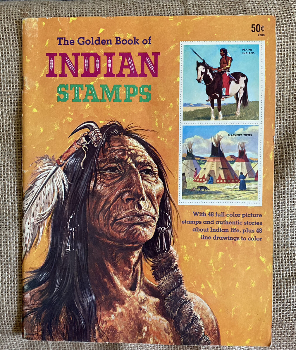 Vintage 1966 Edition of The Golden Book of Indian Stamps. Completed 