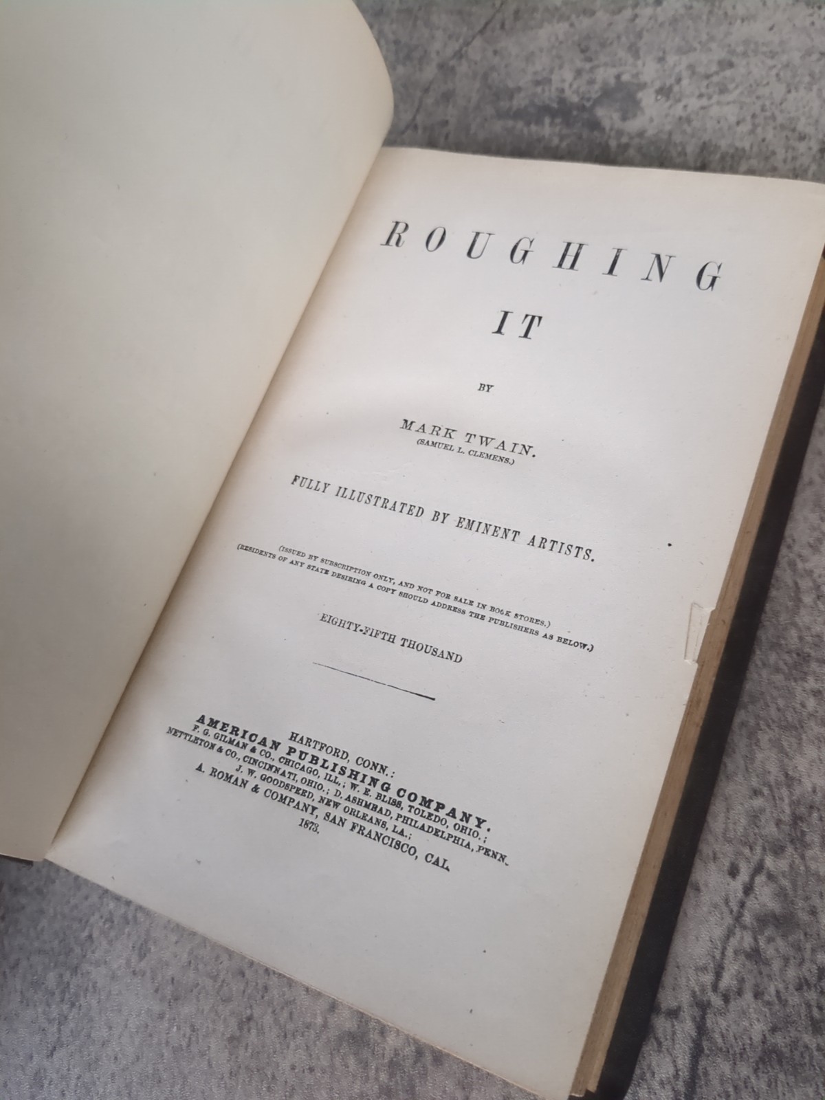 Roughing It 1873 Mark Twain Illustrated Early Edition Western Americana Travel