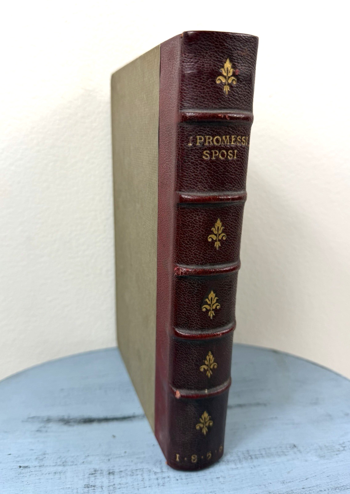 I Promessi Sposi The Betrothed Red Leather Bound Book by Alessandro Manzoni 1856