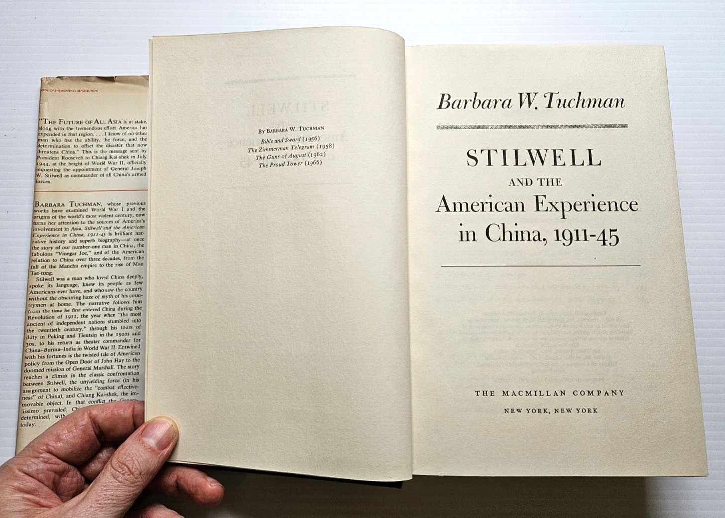 Stilwell and the American Experience in China Barbara Tuchman 1971 1st Printing