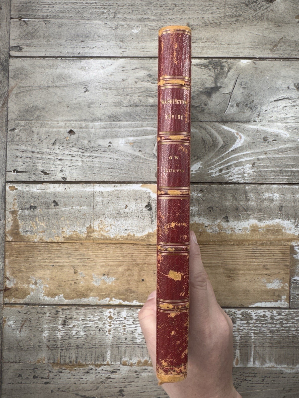 1891 – Washington Irving: A Sketch – w/ SIGNED Letter from George William Curtis