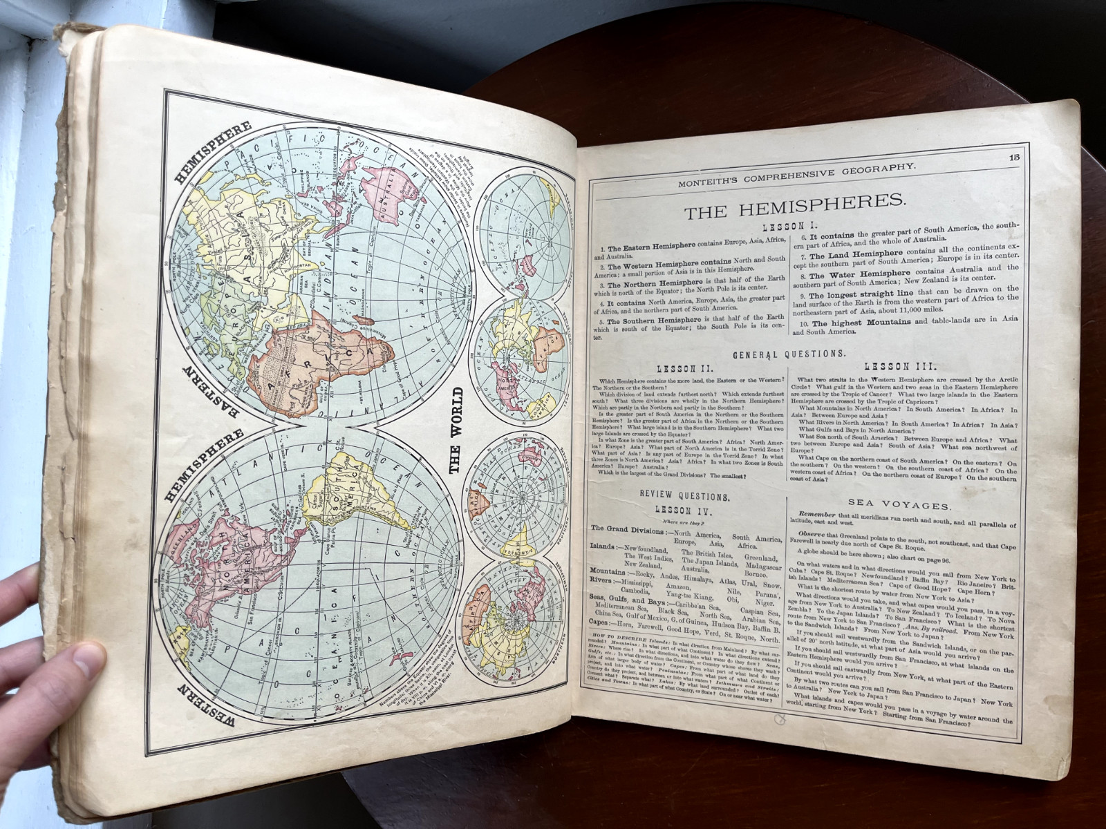 Antique Maps 1882 Monteith’s Comprehensive Geography Pacific Coast Edition