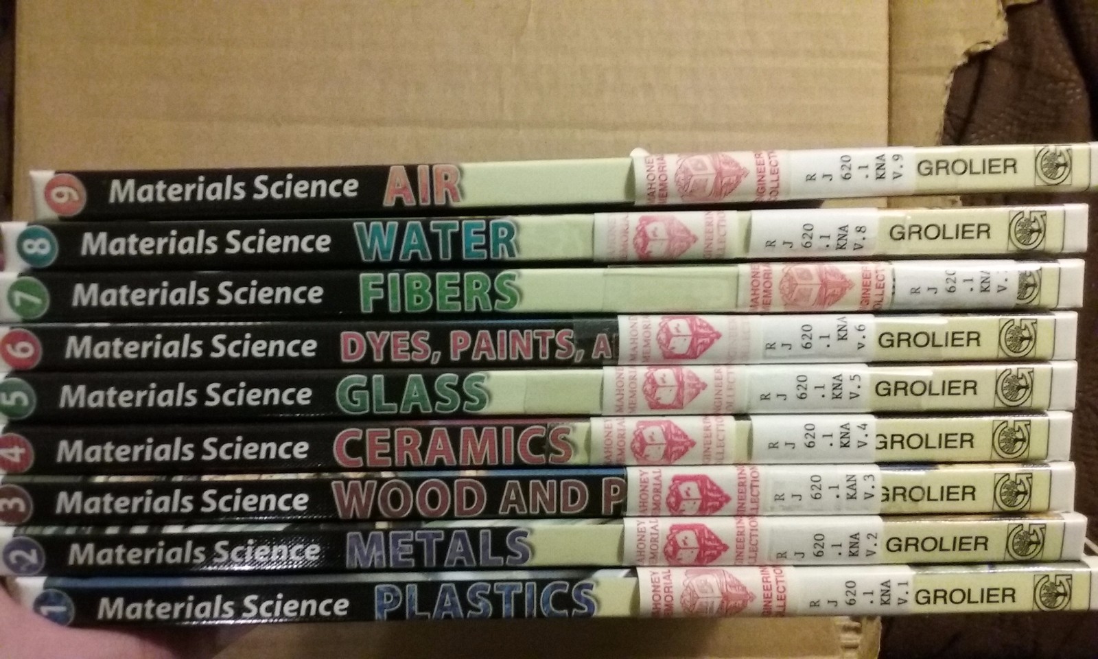 Materials Science – Volumes 1-9 – Hardcover 2003 VG Condition Grolier Education