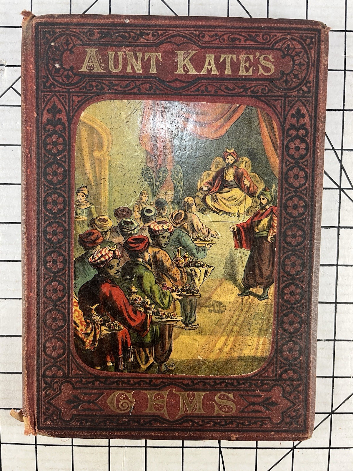 Antique 1881 McLoughlin Bros Aunt Kate’s Gems Book Color Chromolithographs Vtg