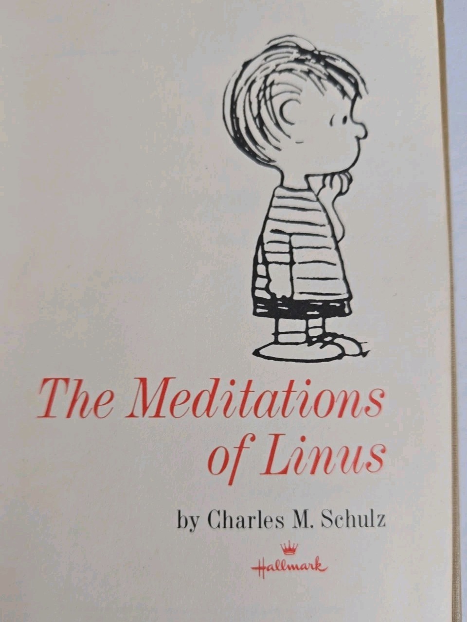 Vintage Rare Hallmark Book 1967 The Meditations of Linus Charles M. Shultz