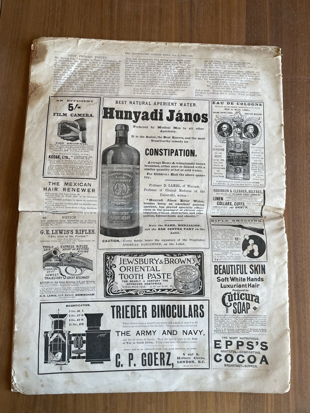 The Illustrated London News New York Nov 3, 1900 Newspaper Vintage